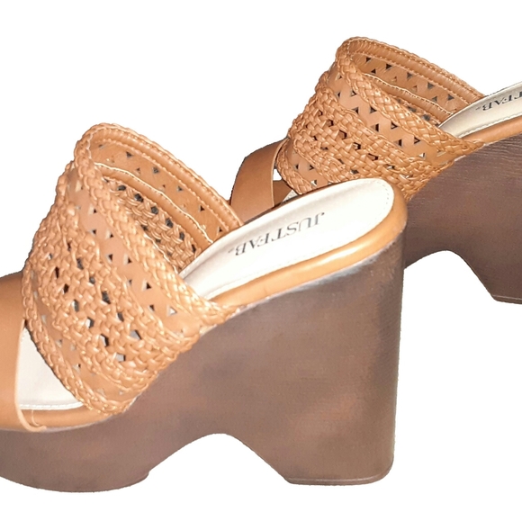 JustFab See it Through Platform Wedge Sandals - Picture 2 of 8